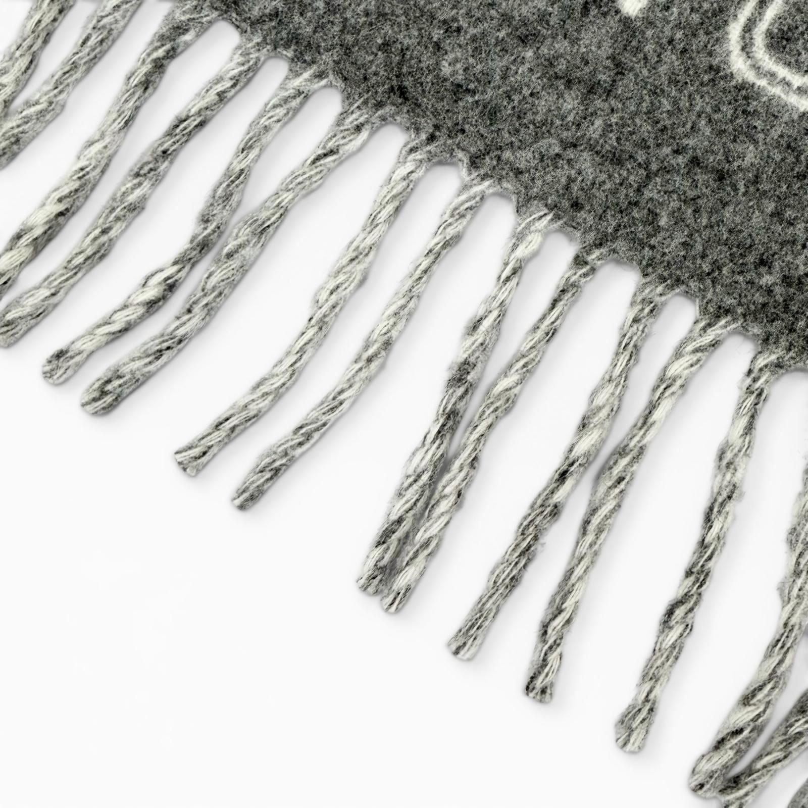 Louis Vuitton Scarf Monogram Shadow Wool Cashmere Large Shawl Gray — view 6