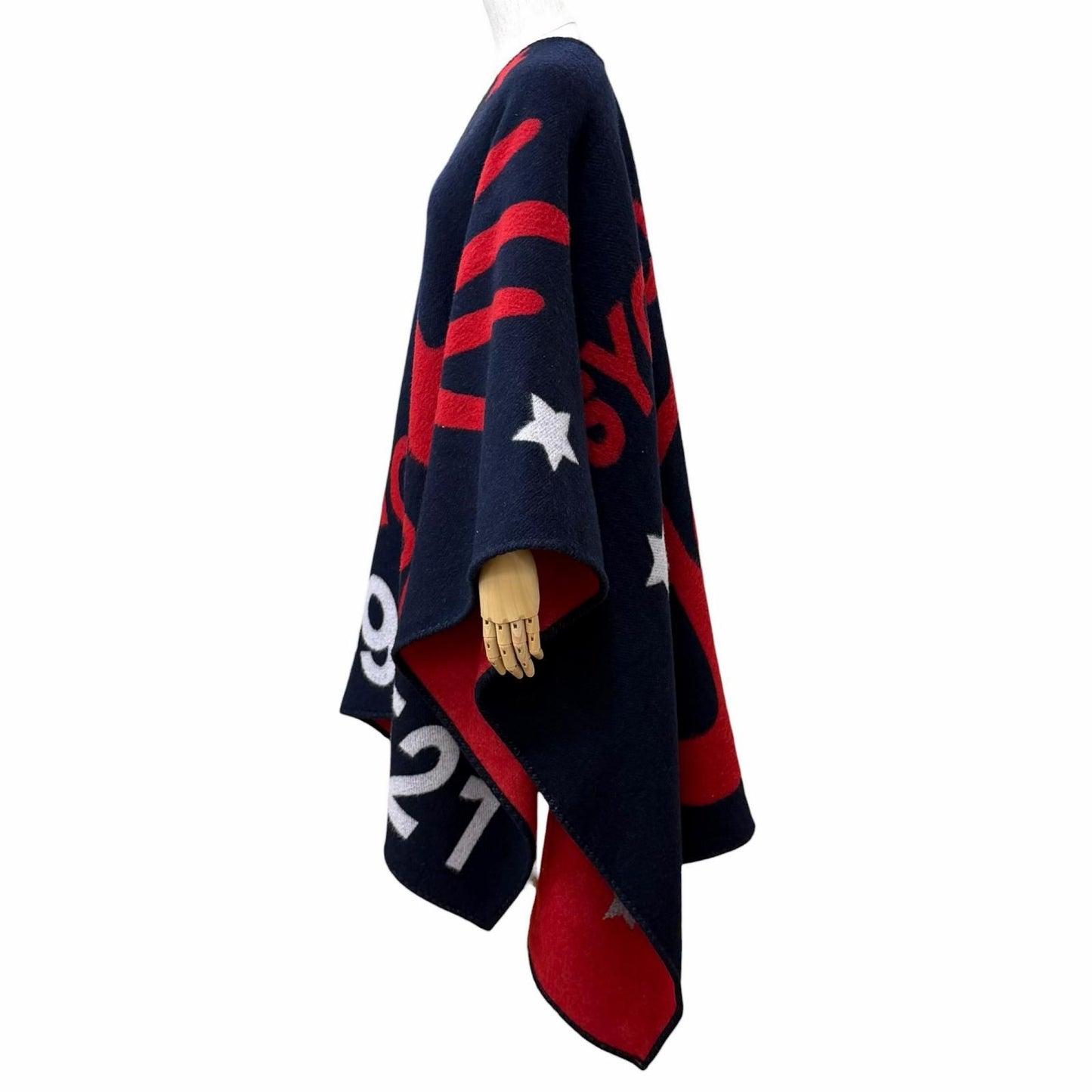 Moncler Genius 2 Uni Poncho Psychic Adviser Love Career Marriage Wool Navy — view 2
