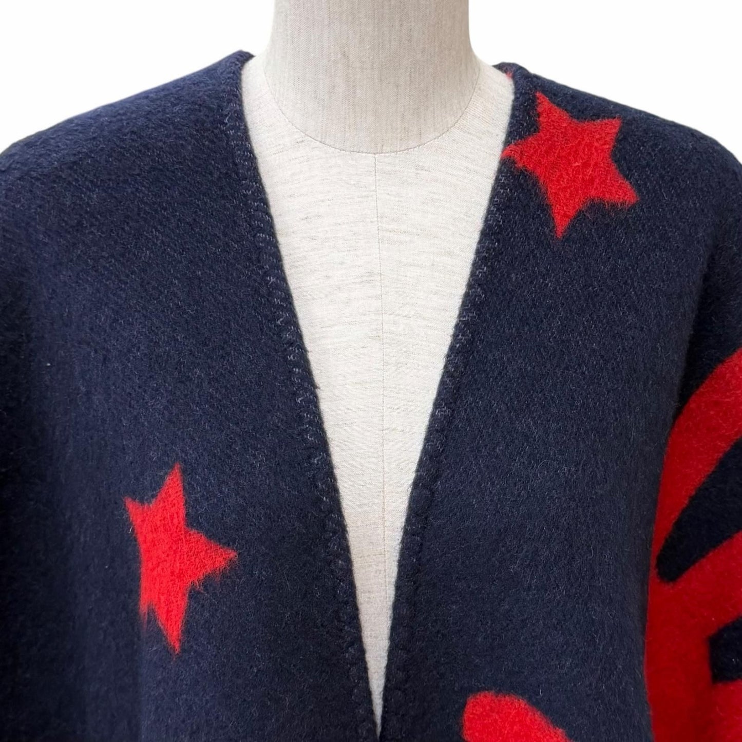 Moncler Genius 2 Uni Poncho Psychic Adviser Love Career Marriage Wool Navy — view 4