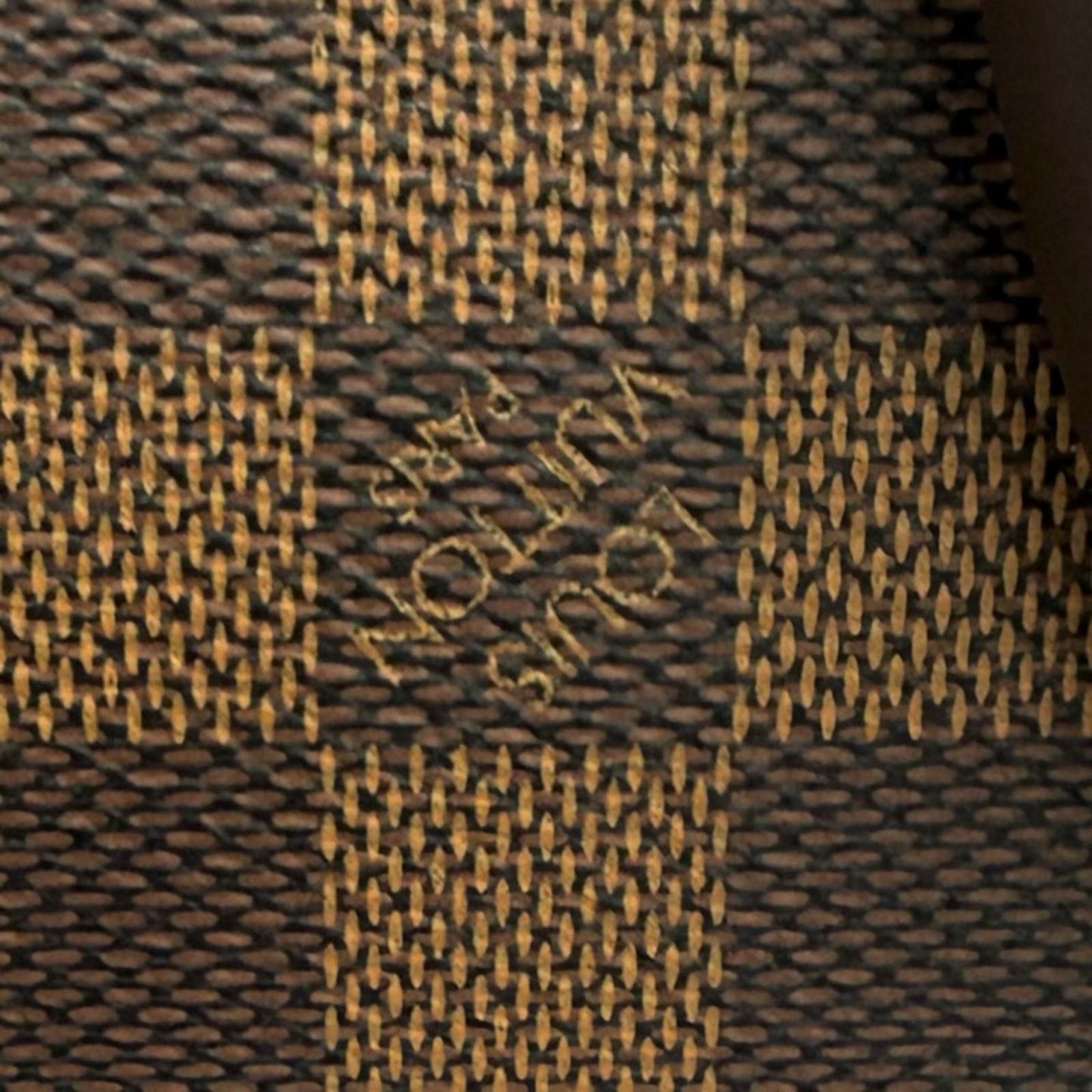 Louis Vuitton Riviera Damier Canvas Leather Handbag Brown Gold — view 9