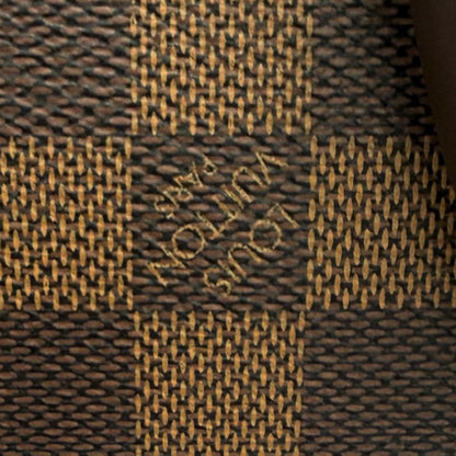 Louis Vuitton Riviera Damier Canvas Leather Handbag Brown Gold — view 9