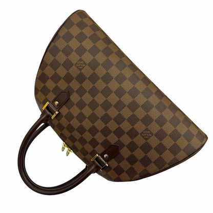 Louis Vuitton Riviera Damier Canvas Leather Handbag Brown Gold — view 6