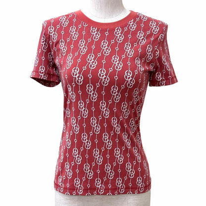 Hermes Cotton 100% Critiques Allover Pattern Crew Neck Short Sleeve T-Shirt