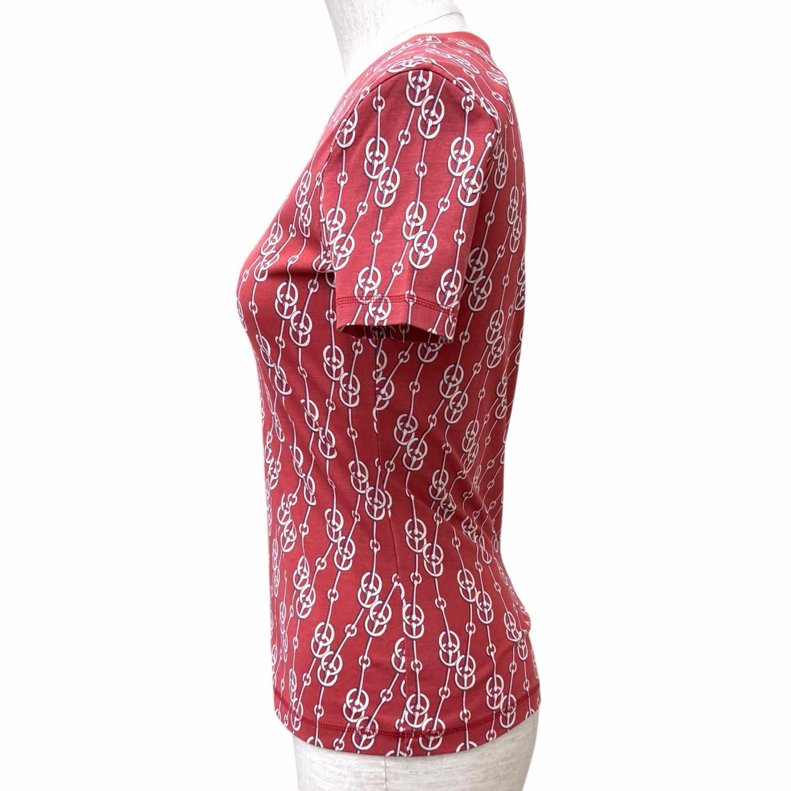 Hermes Cotton 100% Critiques Allover Pattern Crew Neck Short Sleeve T-Shirt — view 2
