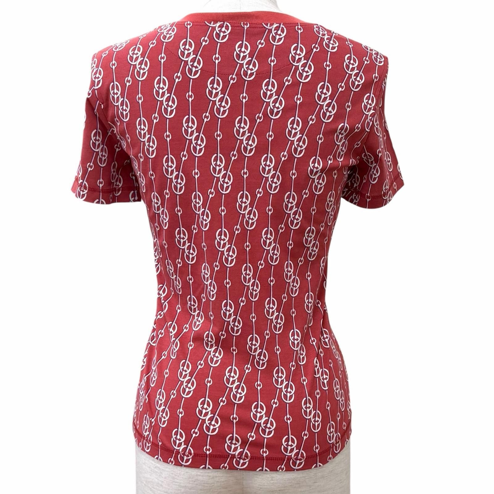 Hermes Cotton 100% Critiques Allover Pattern Crew Neck Short Sleeve T-Shirt — view 3