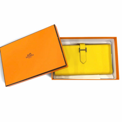 Hermes Bearn Souffle Veau Epsom Jo Nunapur Silver Wallet — view 2