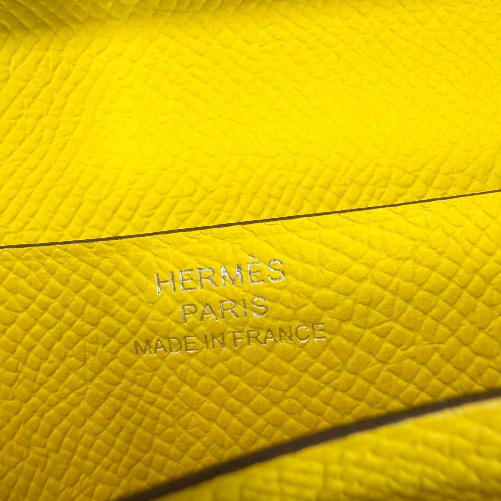 Hermes Bearn Souffle Veau Epsom Jo Nunapur Silver Wallet — view 9