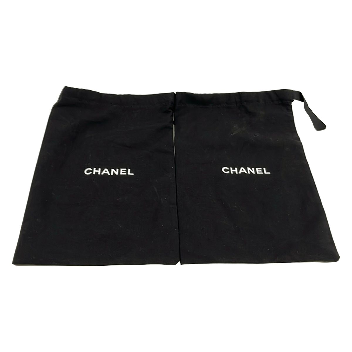 Chanel Flat Shoes 34.5 C Beige Black Ribbon CC Logo Lambskin — view 7