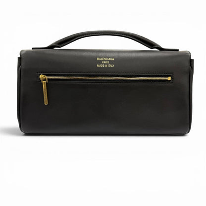 Balenciaga Bel Air Small Clutch 2-Way Leather Shoulder Bag Black — view 3