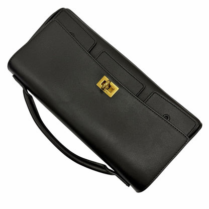 Balenciaga Bel Air Small Clutch 2-Way Leather Shoulder Bag Black — view 7