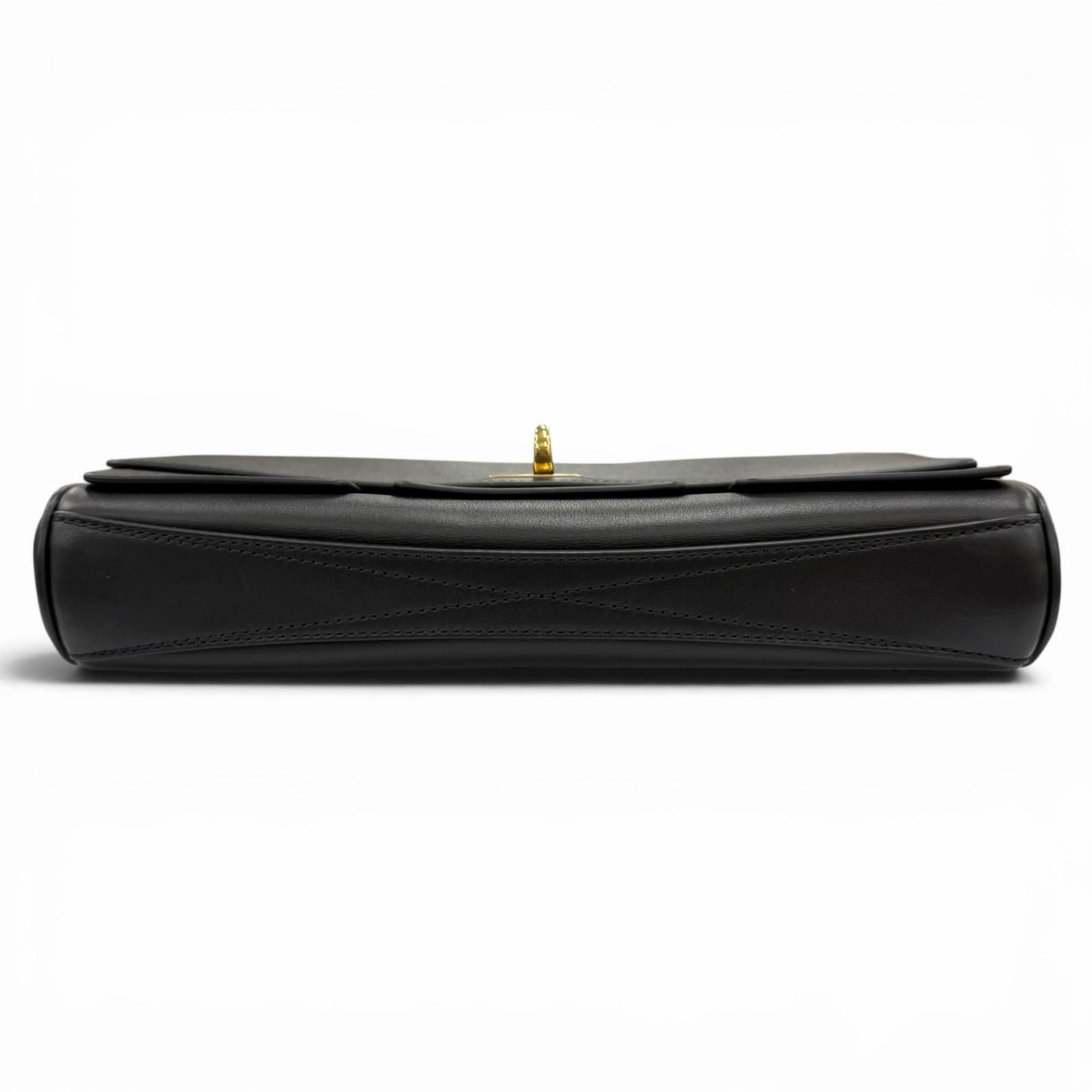 Balenciaga Bel Air Small Clutch 2-Way Leather Shoulder Bag Black — view 5
