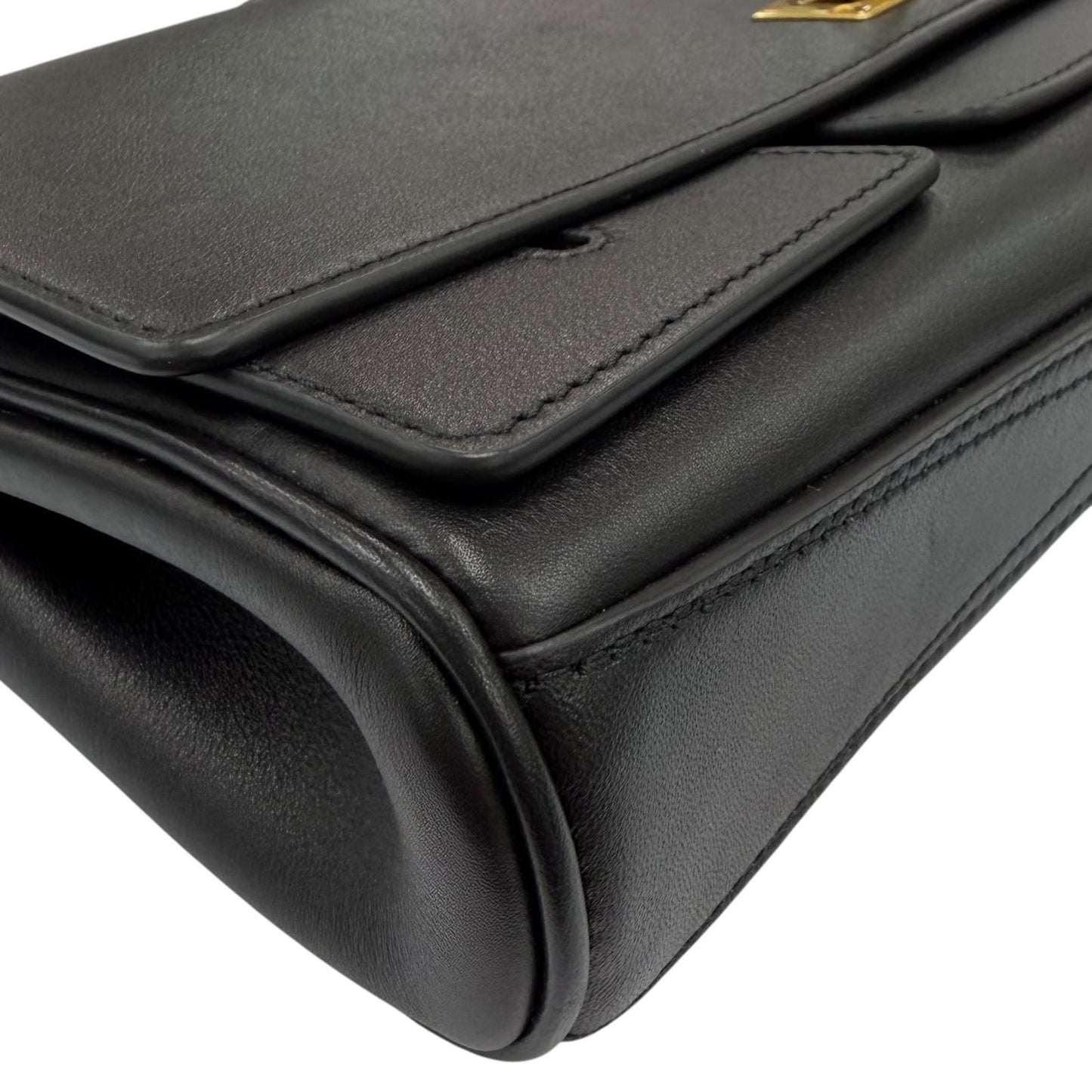 Balenciaga Bel Air Small Clutch 2-Way Leather Shoulder Bag Black — view 6