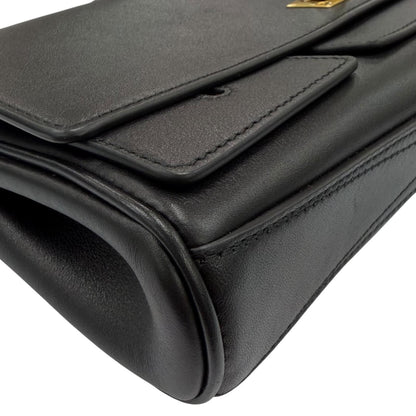 Balenciaga Bel Air Small Clutch 2-Way Leather Shoulder Bag Black — view 6