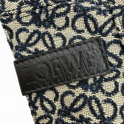 Loewe Cotton Anagram Logo Leather Patch Bucket Hat Navy 58 — view 8