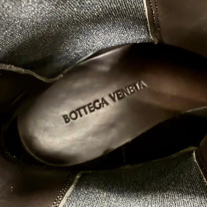 Bottega Veneta the Rug Side Gore Chelsea Boots Leather Middle Beige Black — view 9