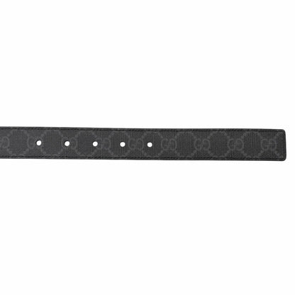 Gucci Leather GG Supreme Canvas Square Buckle Reversible Belt Black 90 36 — view 8