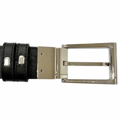 Gucci Leather GG Supreme Canvas Square Buckle Reversible Belt Black 90 36 — view 7