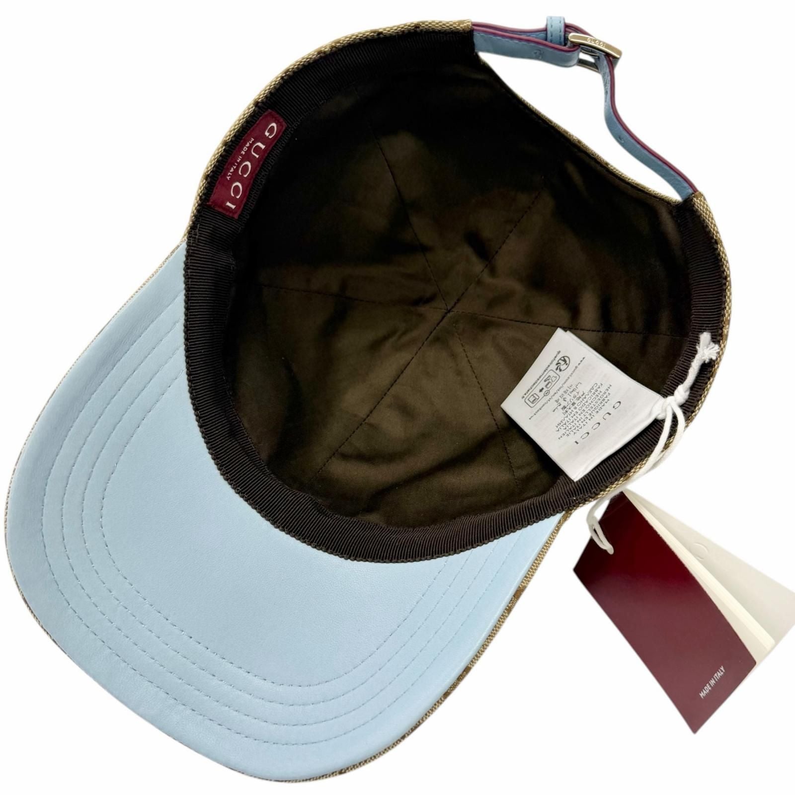 Gucci Made Yuko Higuchi Bo & Boris GG Canvas Some Lambskin Baseball Cap Beige M — view 5