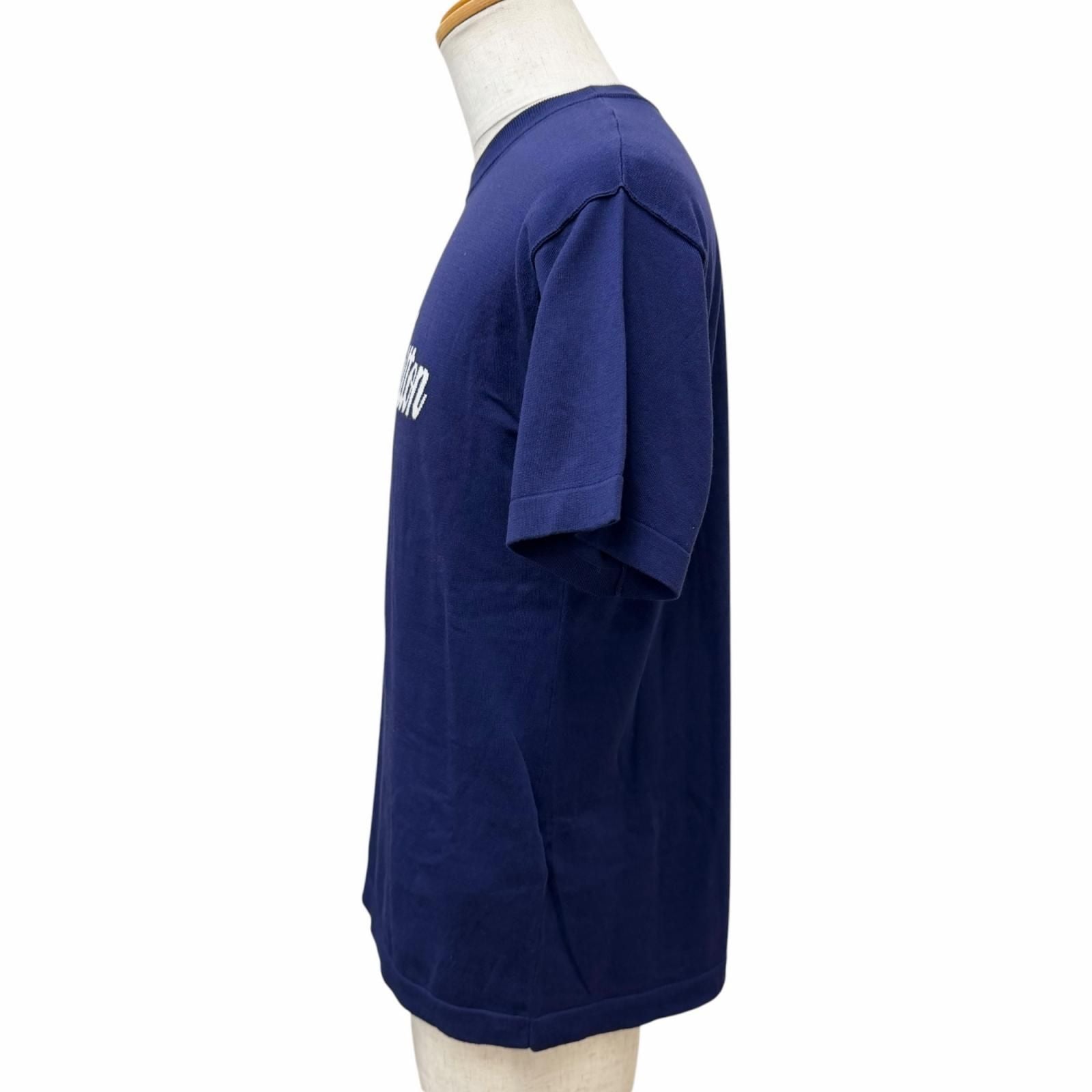 Louis Vuitton Cotton Inside Out Short Sleeve Logo Knit Navy XS Sweater — view 2