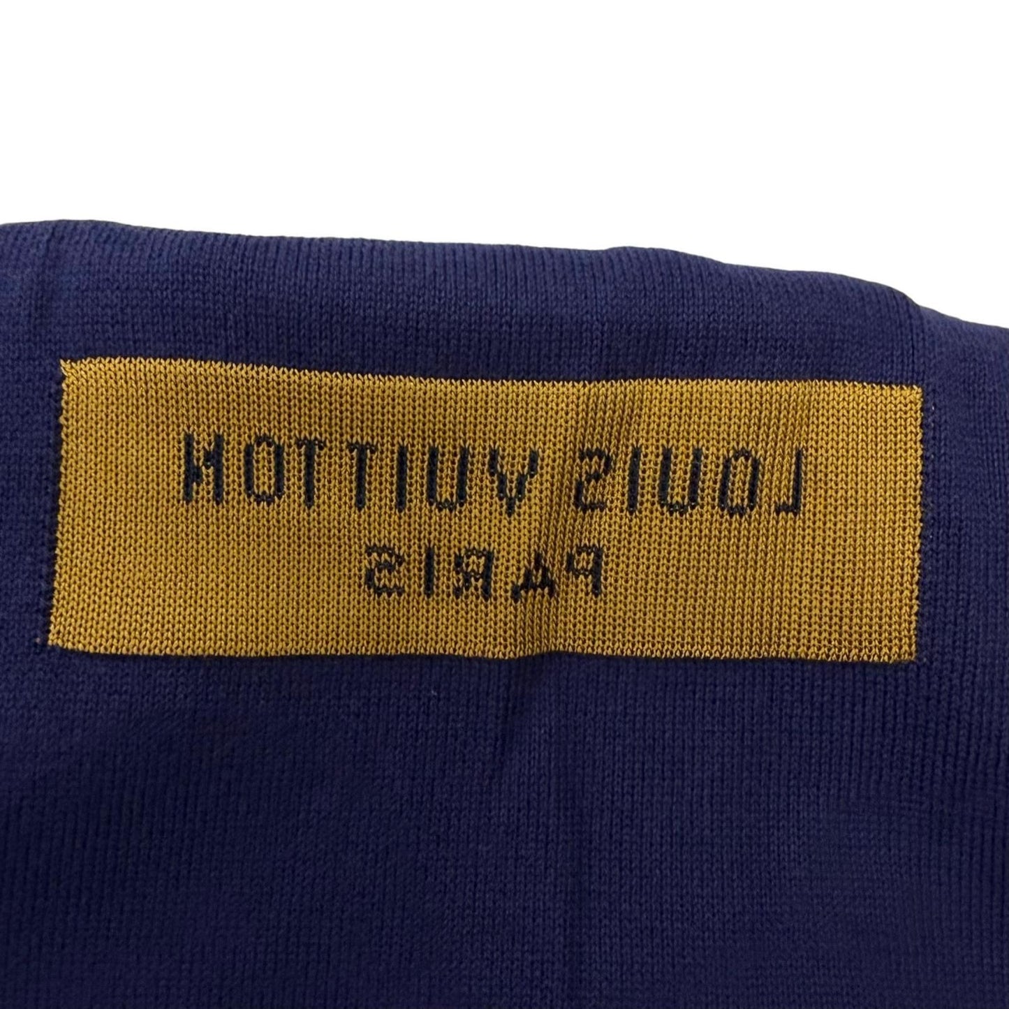 Louis Vuitton Cotton Inside Out Short Sleeve Logo Knit Navy XS Sweater — view 4