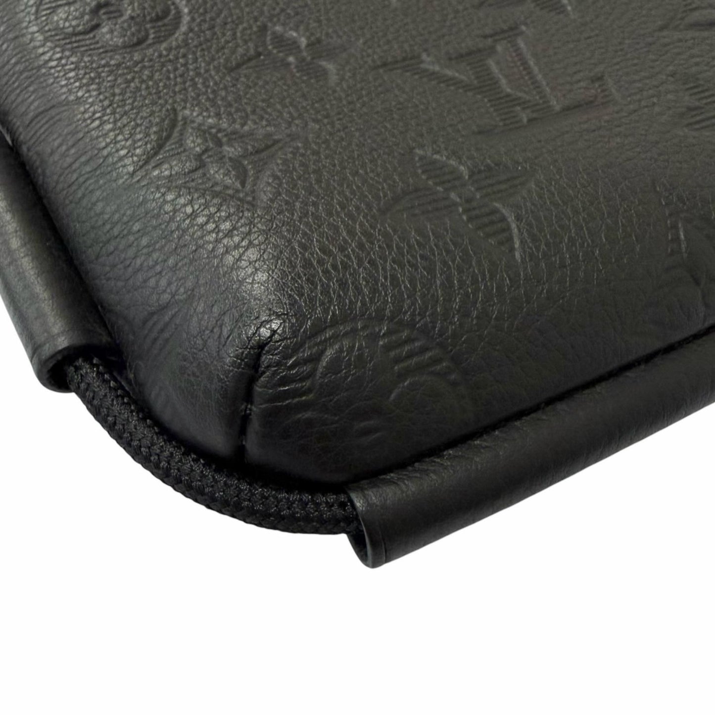Louis Vuitton Monogram Shadow Lace Up Leather Pouch Black — view 6