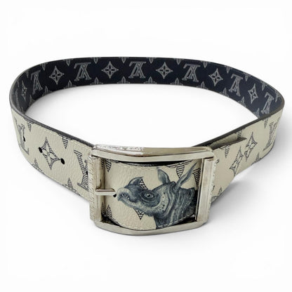 Louis Vuitton Ceinture Reverso Leather Chapman Brazza Monogram Savannah Belt — view 2