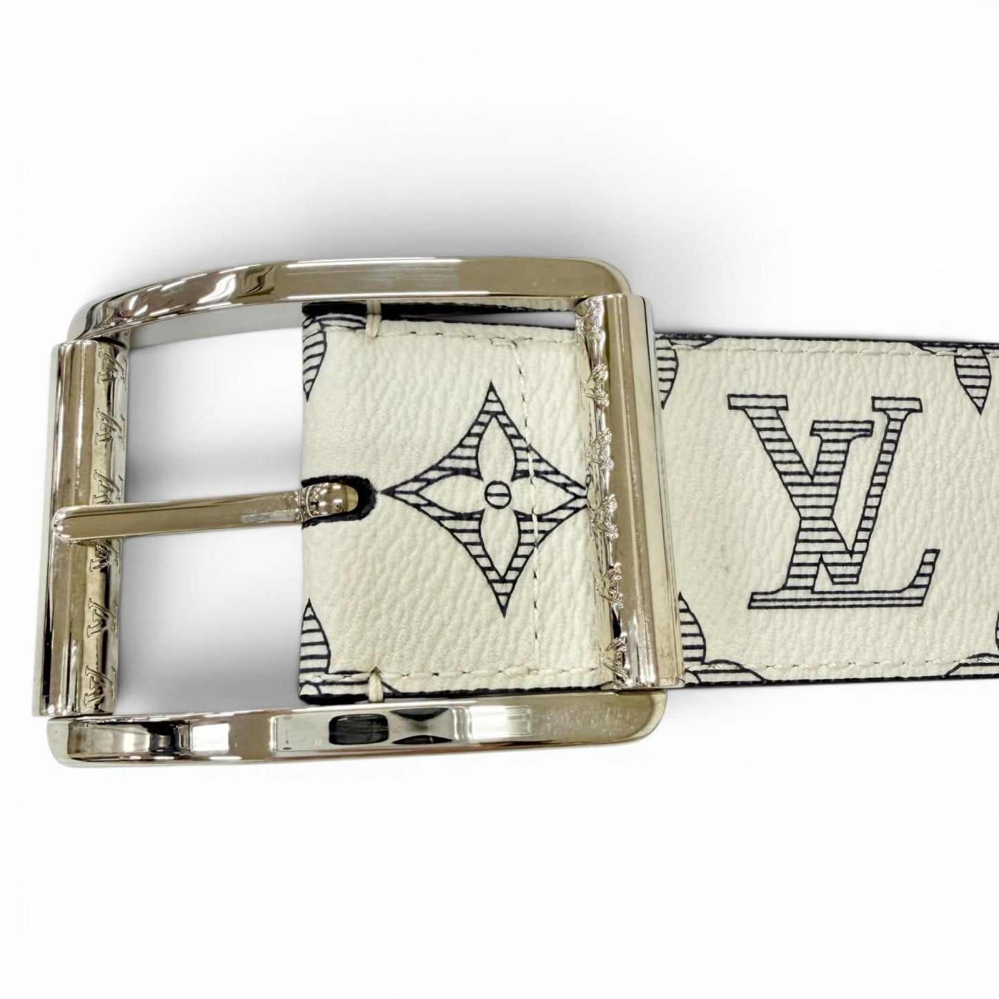 Louis Vuitton Ceinture Reverso Leather Chapman Brazza Monogram Savannah Belt — view 5