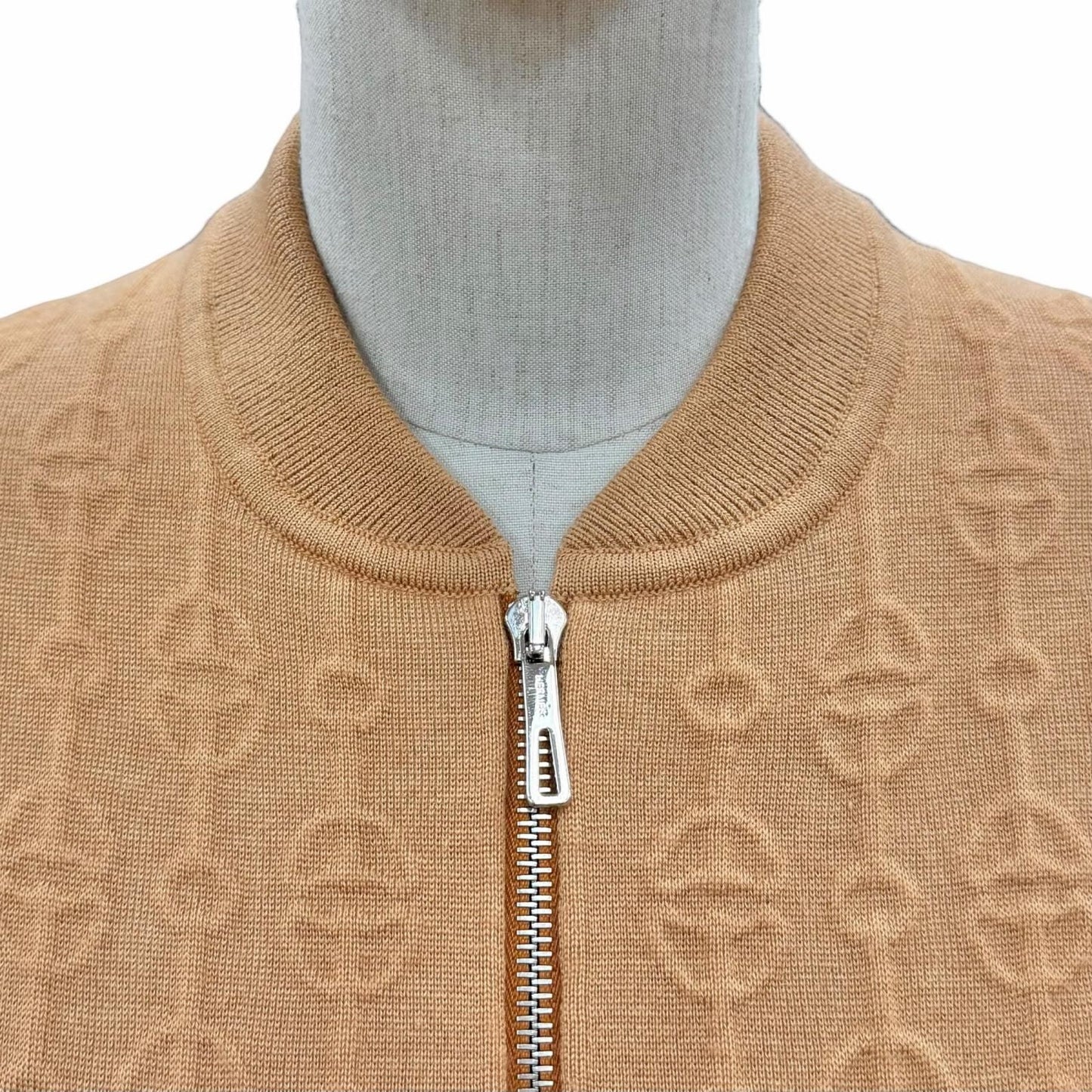 Hermes Cricketis Cashmere Silk Blend Zipup Knit Jacket Brown 36 — view 4