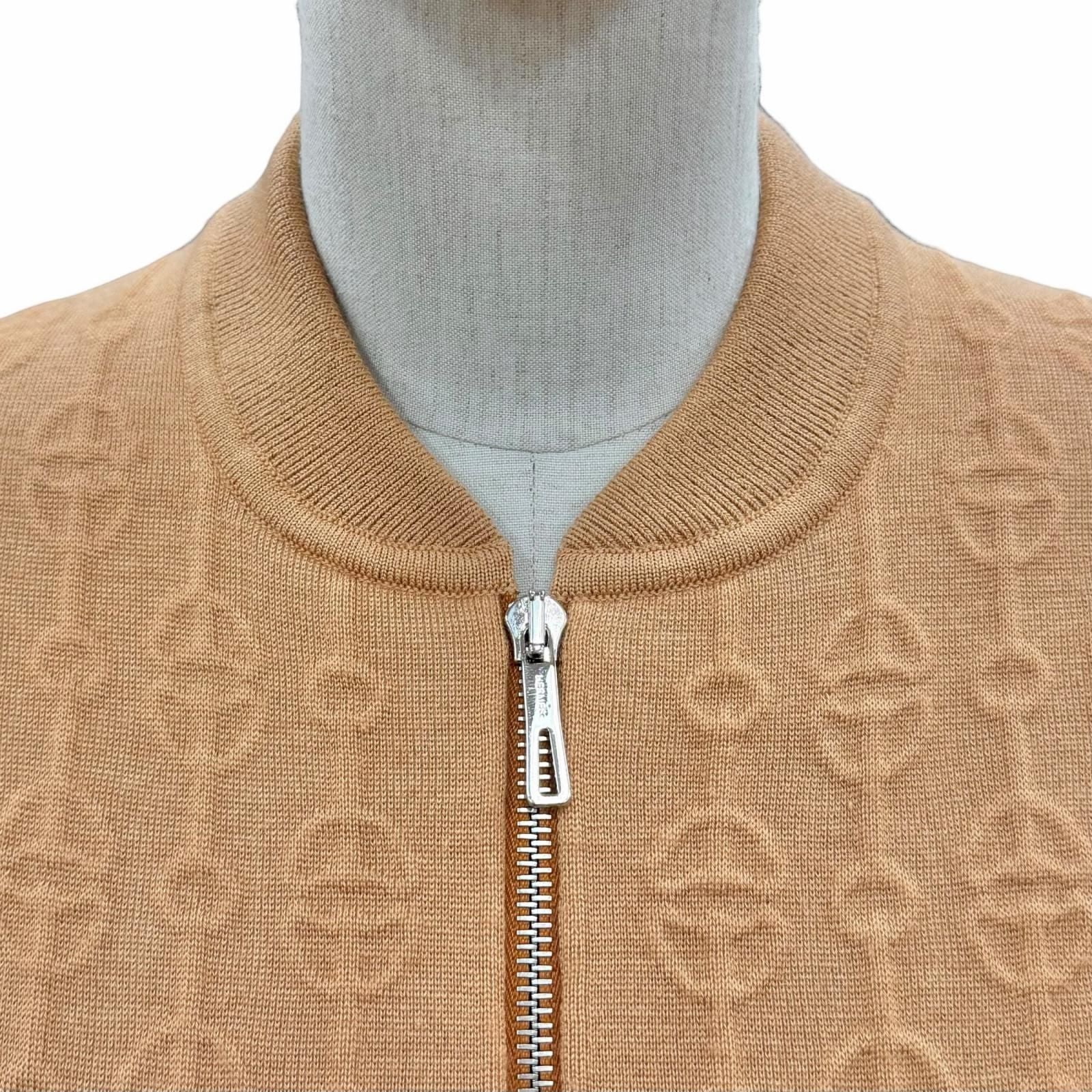 Hermes Cricketis Cashmere Silk Blend Zipup Knit Jacket Brown 36 — view 4