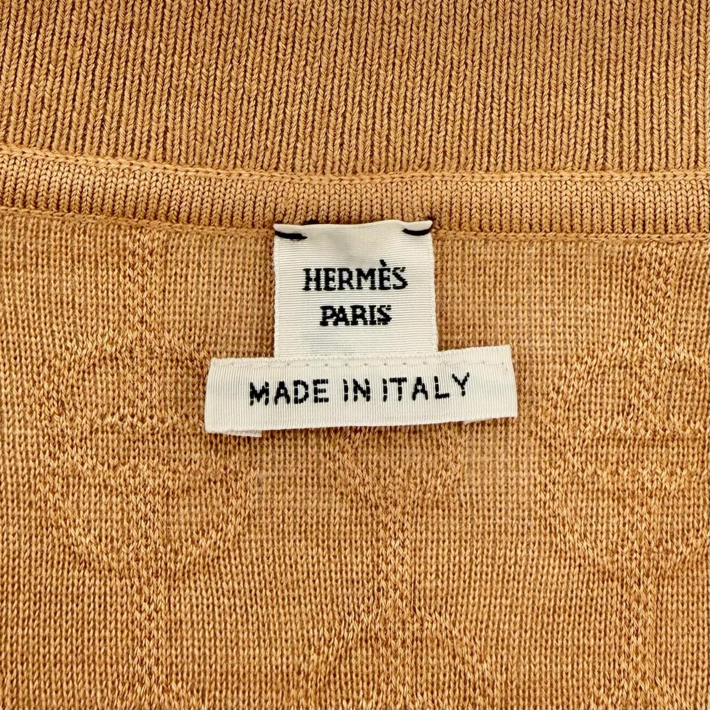 Hermes Cricketis Cashmere Silk Blend Zipup Knit Jacket Brown 36 — view 7