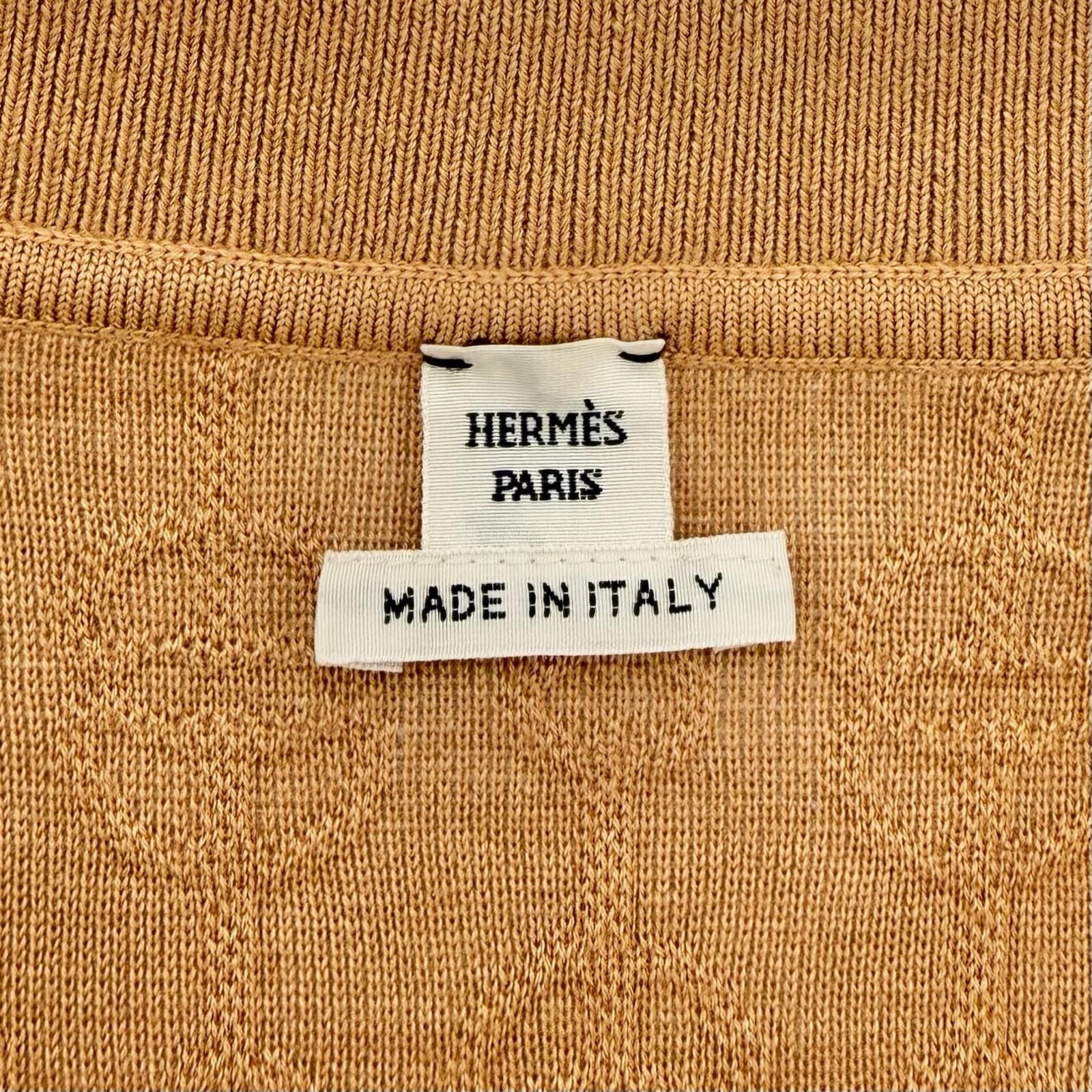 Hermes Cricketis Cashmere Silk Blend Zipup Knit Jacket Brown 36 — view 7