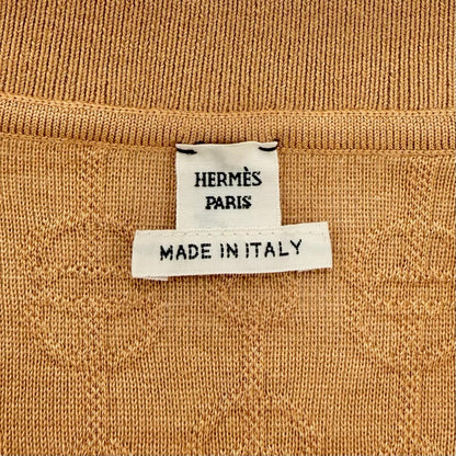 Hermes Cricketis Cashmere Silk Blend Zipup Knit Jacket Brown 36 — view 7