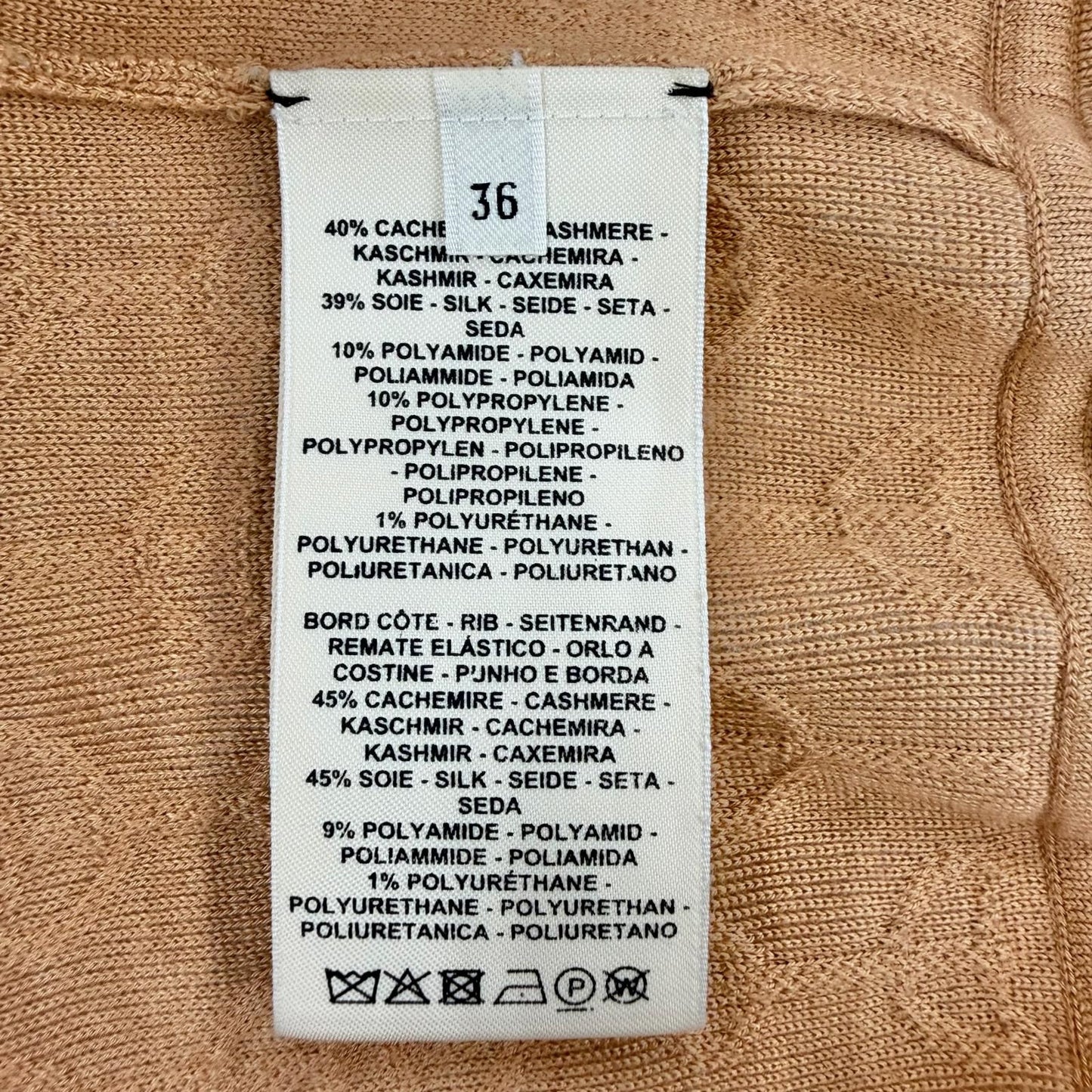 Hermes Cricketis Cashmere Silk Blend Zipup Knit Jacket Brown 36 — view 8