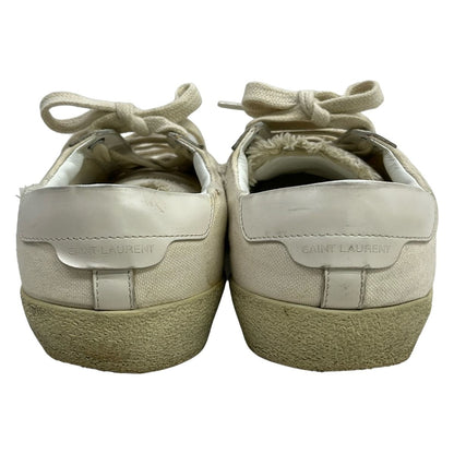 Saint Laurent Paris Sneakers 38 Ivory White Distressed Leather — view 3