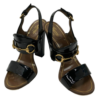 Gucci Sandals 36.5 Black Horsebit Leather — view 2