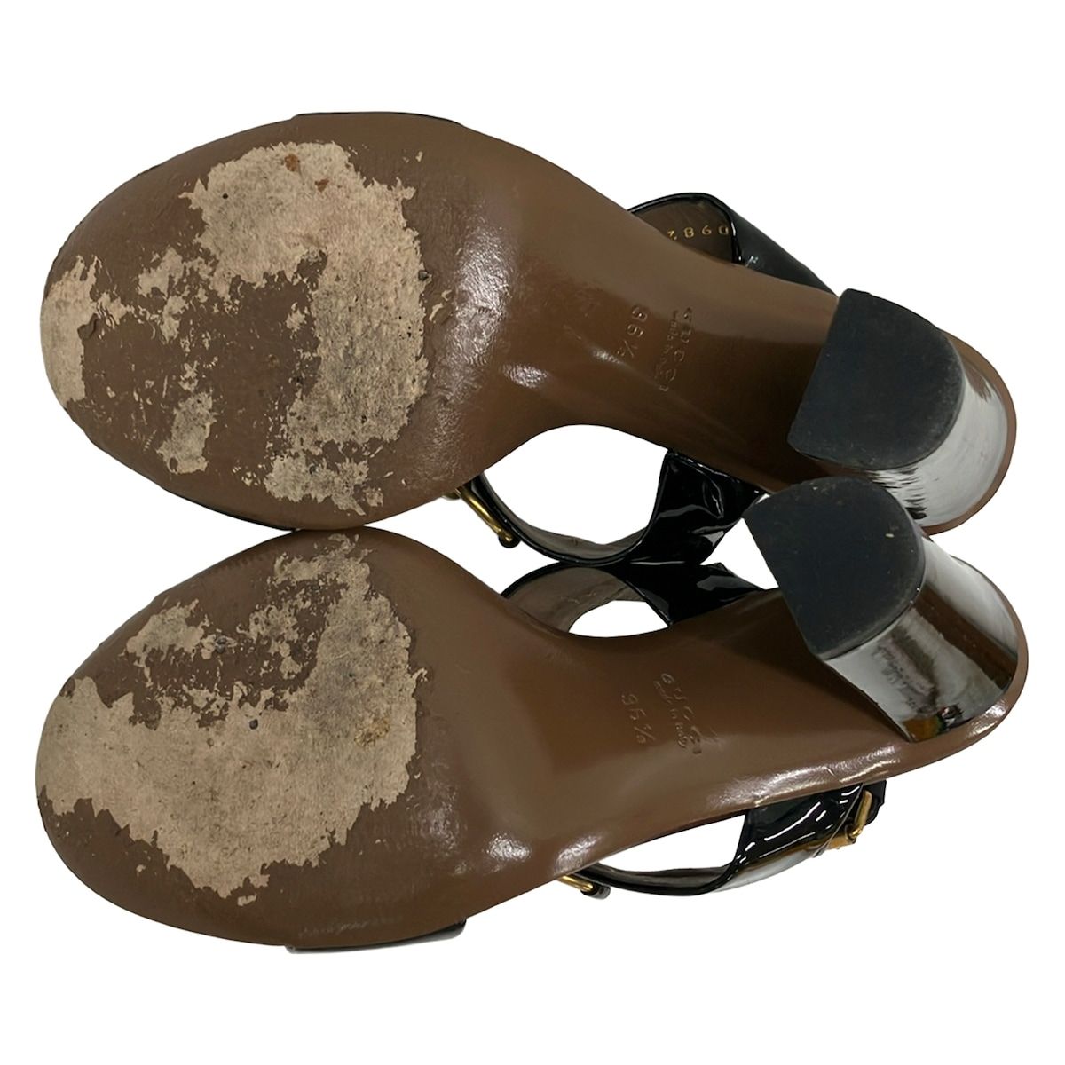 Gucci Sandals 36.5 Black Horsebit Leather — view 4