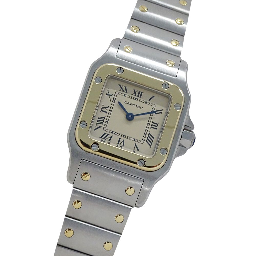 Cartier Watch Santos Galbe SM Quartz Stainless Steel Gold YG Combination