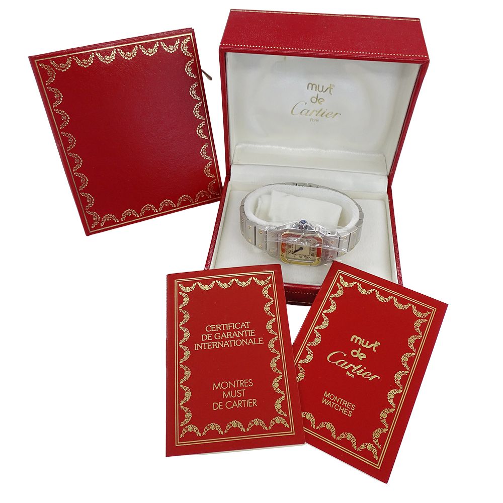 Cartier Watch Santos Galbe SM Quartz Stainless Steel Gold YG Combination — view 7