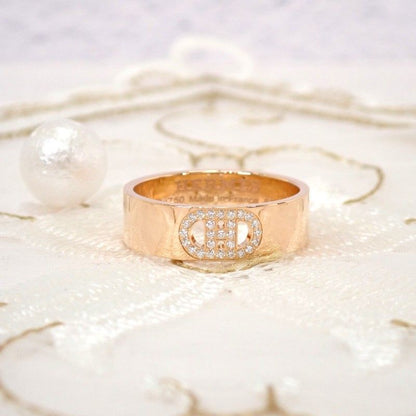Hermes D'ancre PM 53 Ring Gold 18k Diamond