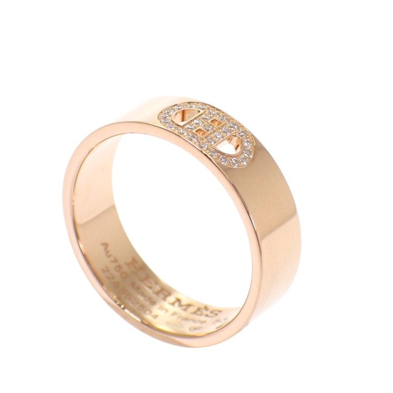Hermes D'ancre PM 53 Ring Gold 18k Diamond — view 3