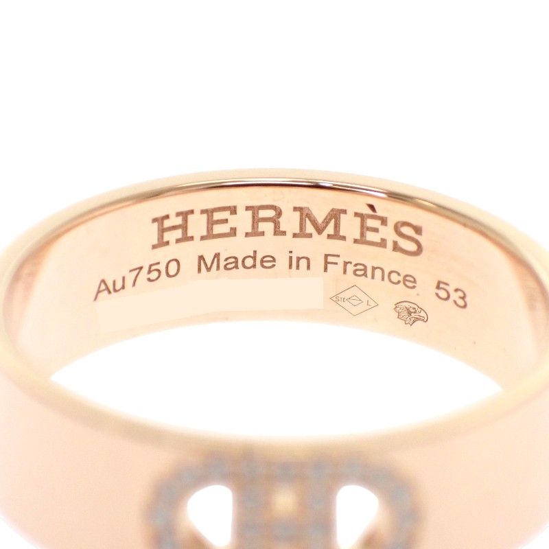 Hermes D'ancre PM 53 Ring Gold 18k Diamond — view 9