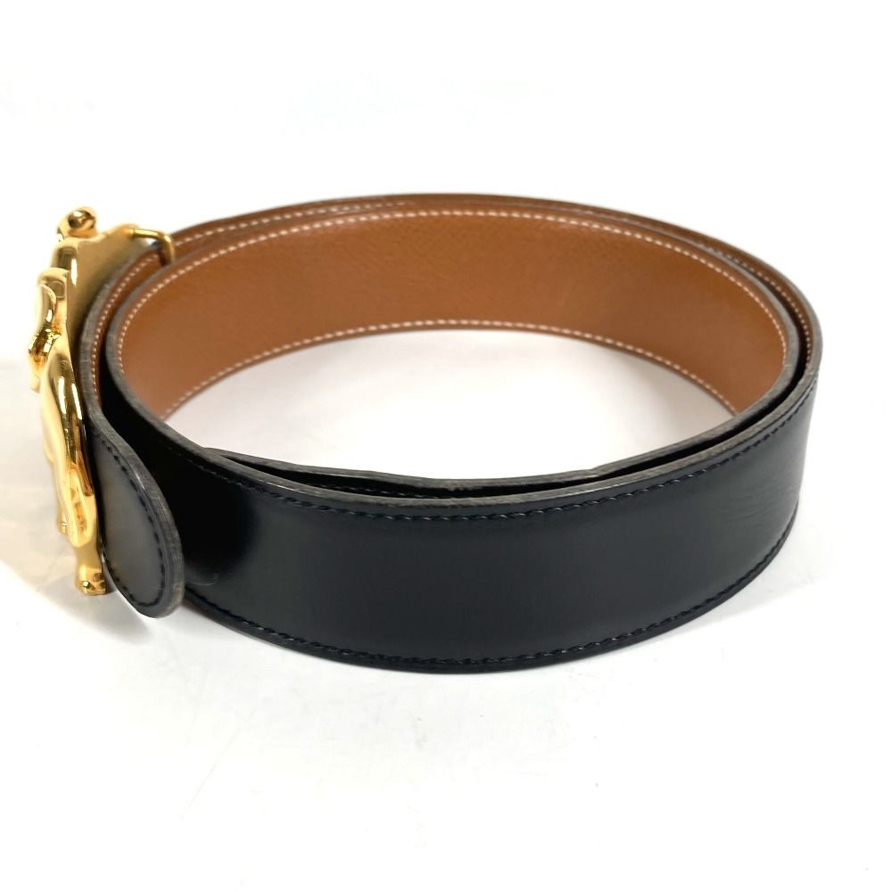 Hermes Belt Elephant Logo Leather Black — view 3