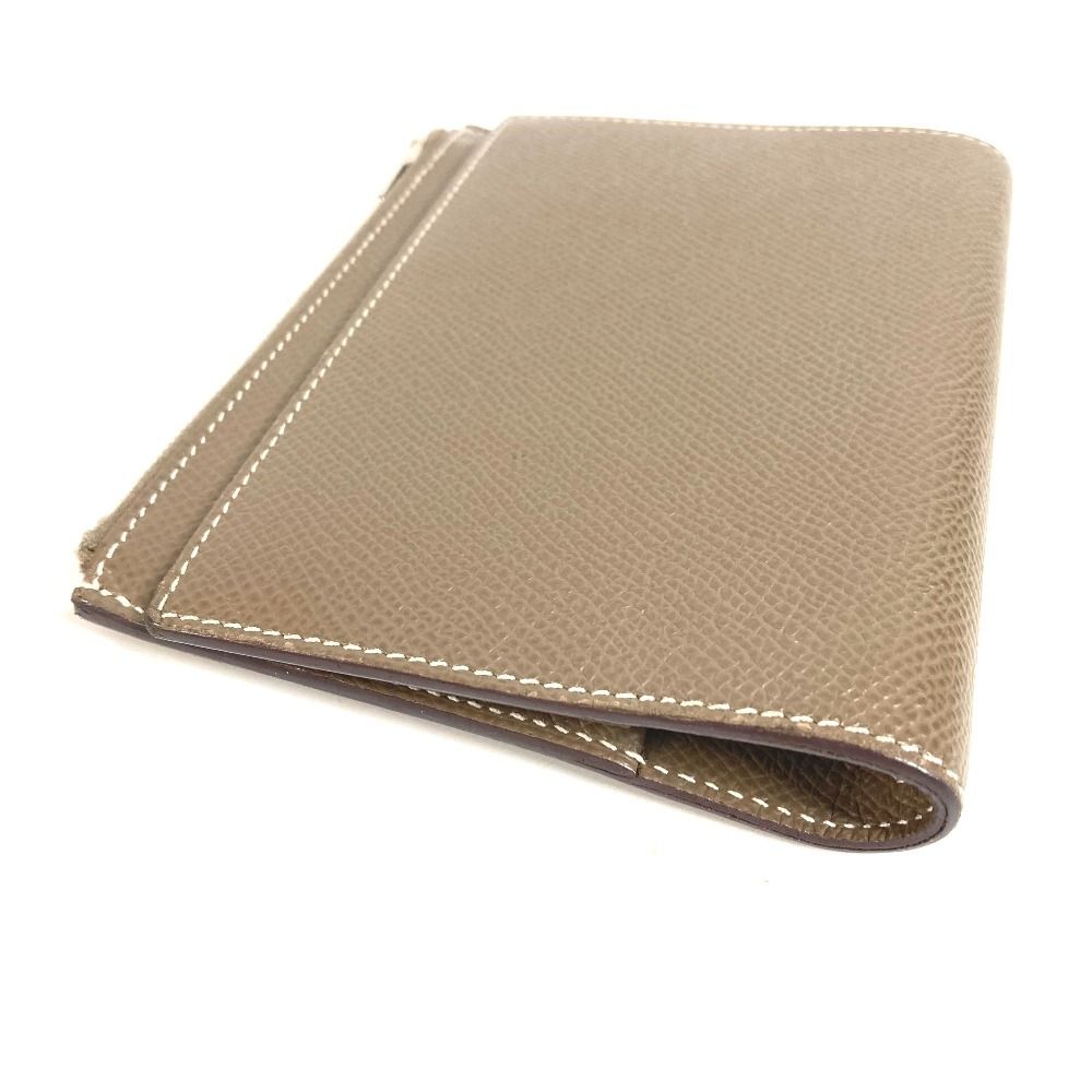 Hermes Notebook Cover EA Zip Leather Etoupe Gray Agenda — view 3