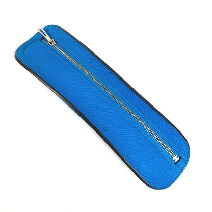 Hermes Pen Case Surf Leather Blue