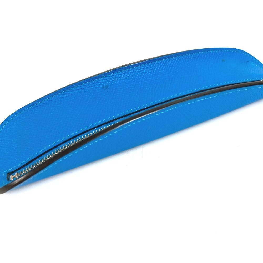 Hermes Pen Case Surf Leather Blue — view 4