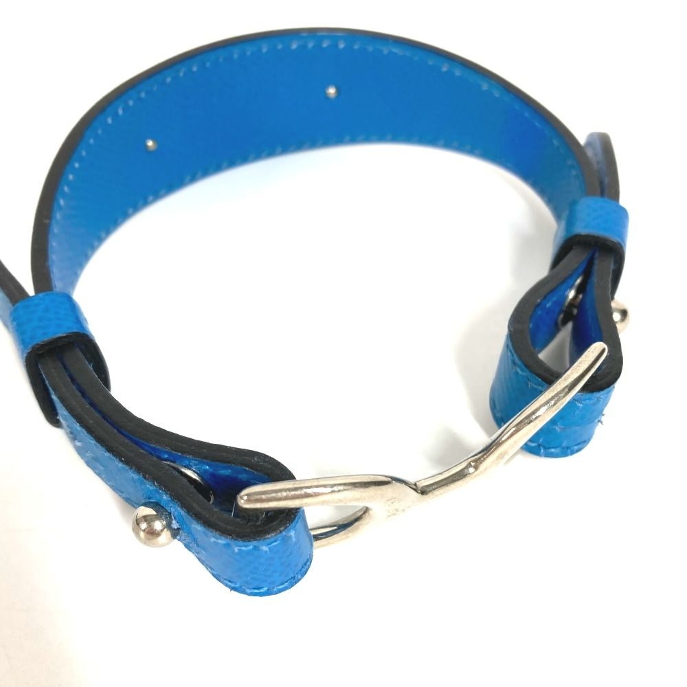 Hermes Dog Collar Color &tall Set Pair Leather Blue Pet Accessory — view 3