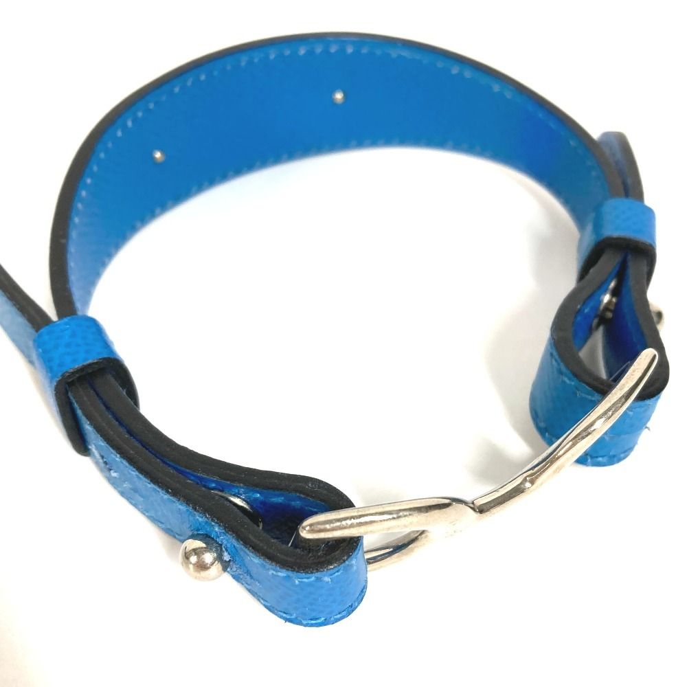 Hermes Dog Collar Color &tall Set Pair Leather Blue Pet Accessory — view 4