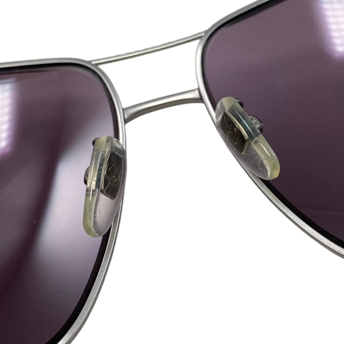 Gucci Sunglasses Double Bridge Logo Tortoiseshell Pattern Brown Silver Eyewear — view 5