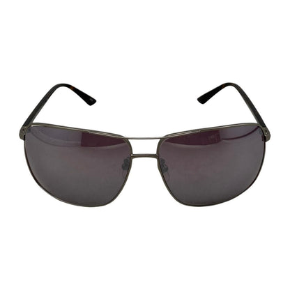 Gucci Sunglasses Double Bridge Logo Tortoiseshell Pattern Brown Silver Eyewear — view 3