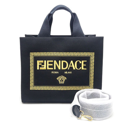 Fendi Fender Chela Medusa Canvas Tote